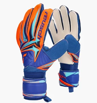 Перчатки вратарские детские REUSCH Attrakt Solid Blue/Orange 56-72-515-4129