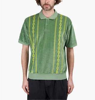 Поло чоловіче OBEY Pensa Velour Polo Green 131090073