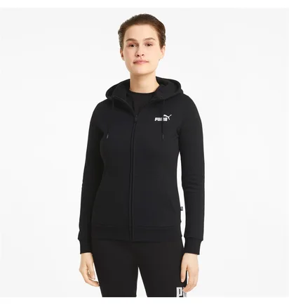 Толстовка женская Puma Essentials Full-Zip Hoodie Black 586811-01
