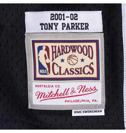 Майка чоловіча Mitchell & Ness Nba Swingman Jersey San Antonio Spurs 2001-02 Tony Parker Black SMJYLG19018-SASBLCK01TPA
