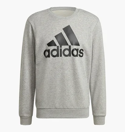 Свитшот мужской Adidas Essentials French Terry Big Logo Sweatshirt Grey GK9077
