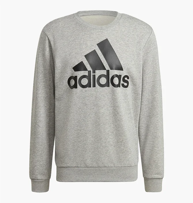 Свитшот мужской Adidas Essentials French Terry Big Logo Sweatshirt Grey GK9077