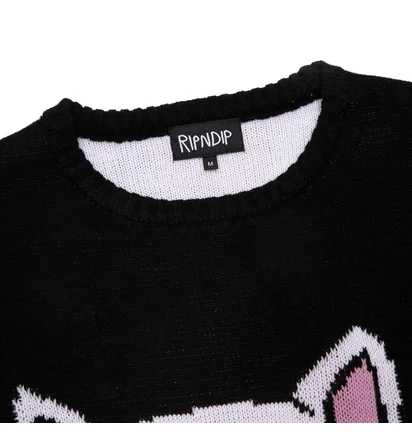 Кофта чоловіча RipNDip Lord Nermal Flippy Knitty Black RND4712N