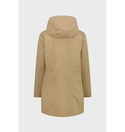Парка жіноча CMP Reverse Fix Hood Feel Beige/White 35K3616-P405