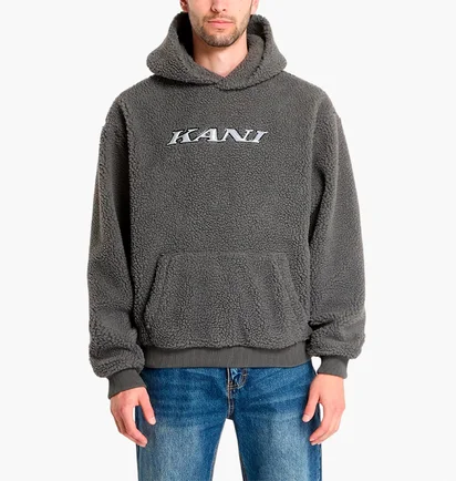 Худі чоловіче Karl Kani Small Signature Teddy Grey PD00007584