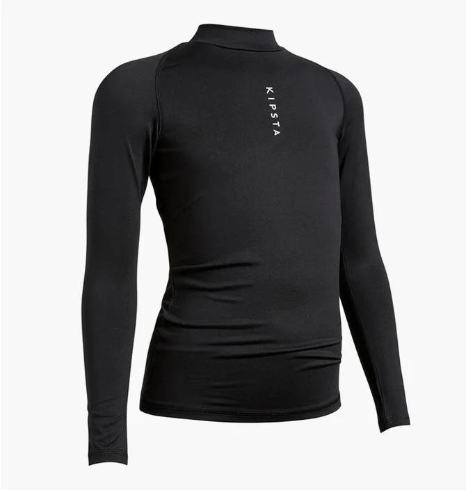 Лонгслів дитячий Kipsta Keepdry100 Black 8619327