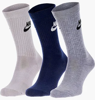 Носки унисекс Nike Ns Ever Da Essential Cr Grey/Blue (3 пары) DX5025-903