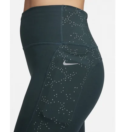 Леггинсы женские Nike Fast Mid-Rise 7/8 Printed Leggings With Pockets Blue FB4579-328