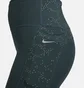 Леггинсы женские Nike Fast Mid-Rise 7/8 Printed Leggings With Pockets Blue FB4579-328
