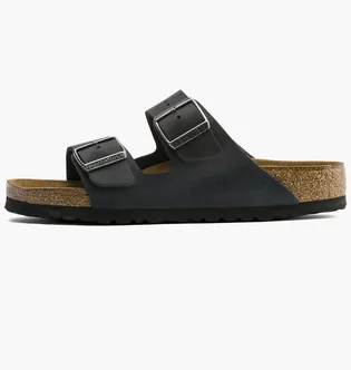 Тапочки унисекс BIRKENSTOCK Arizona Soft Footbed Oiled Leather Sandals Black 752481