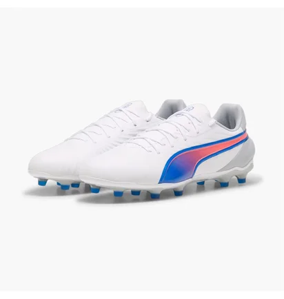 Бутсы унисекс Puma King Match Fg/Ag White 107863-02