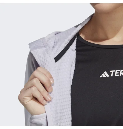 Кофта женская Adidas Terrex Tech Flooce Light Hooded Hiking Jacket Grey Ht2048