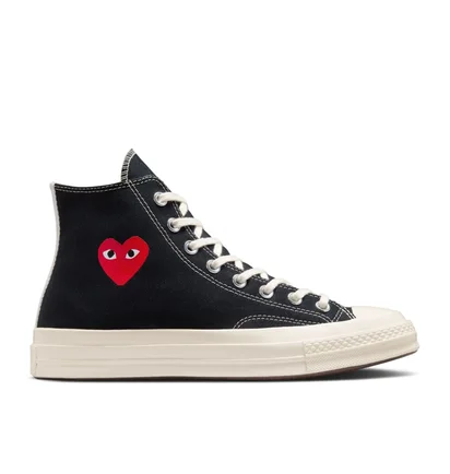 Кеди унісекс Converse X Comme Des Garçons Play X Chuck 70 High Black A08801C