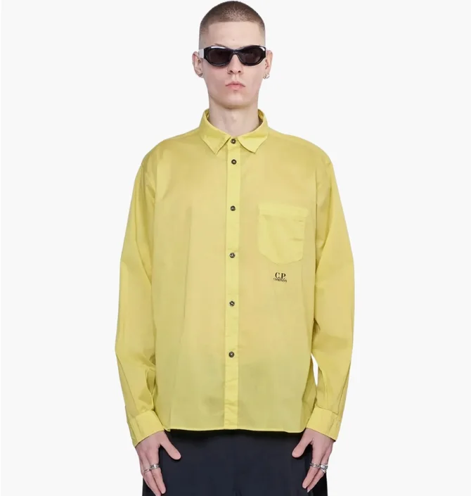 Рубашка унисекс C.P. Company Light Mussola. Yellow 18CMSH248A110349G