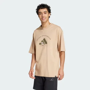 Футболка мужская Adidas Codes Doodle Scooter Graphic Beige JJ3967