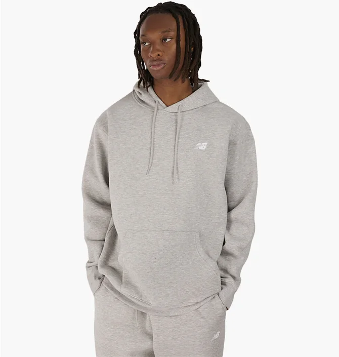 Худи мужское New Balance Brushed Back Small Logo Hoodie Grey MT41511AG