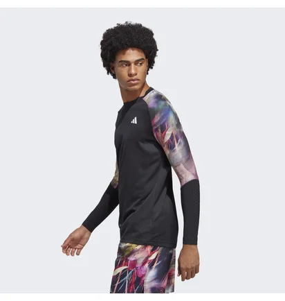 Лонгслив мужской Adidas Melbourne Tennis Heat.Rdy Long-Sleeve Top Black Ic0842