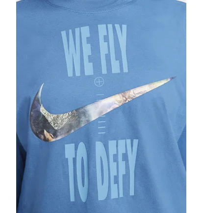 Свитшот женский Nike Swoosh Fly Boxy Long-Sleeve T-Shirt Light Blue Dx0726-407