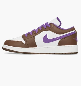 Кроссовки детские Nike Air Jordan 1 Low Se (Gs) Sneakers Brown/White 553560-215