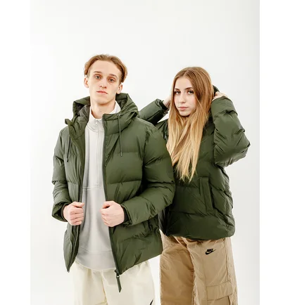 Пуховик унисекс Rains Jackets Green 1506-GREEN