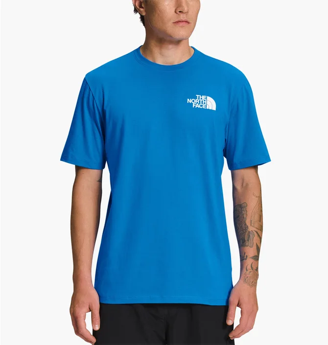 Футболка мужская The North Face Short-Sleeve Box Nse Heathered Tee Blue NF0A812HTV5