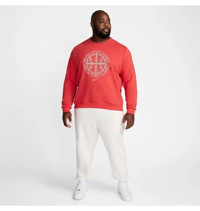 Свитшот мужской Nike Standard Issue MenS Dri-Fit Basketball Crew-Neck Sweatshirt Red FZ0682-657
