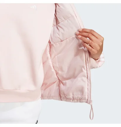 Куртка жіноча Adidas Essentials 3-Stripes Mid Down Hooded Jacket Peach IX8923