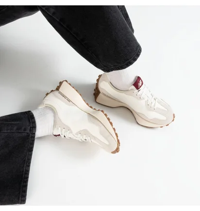 Кроссовки женские New Balance 327 Blanc Beige WS327KA