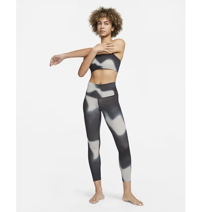 Леггинсы женские Nike Womens 7/8 High-Rise Printed Leggings Black/White Dm7015-070