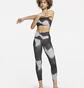 Леггинсы женские Nike Womens 7/8 High-Rise Printed Leggings Black/White Dm7015-070