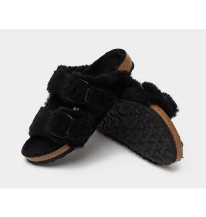 Сандалі жіночі Birkenstock Arizona Teddy Shearling Womens Black 1023105