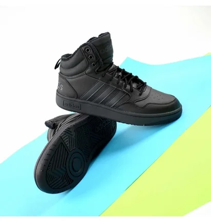 Кросівки чоловічі Adidas Hoops 3.0 Mid Winterized Black GW6421