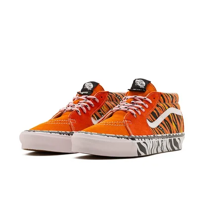 Кеди жіночі Vans Vault By Aries Tiger Sk8-Mid Lx Orange VN0A4BVC9WW