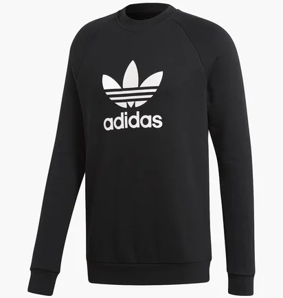 Свитшот мужской Adidas Trefoil Crew Black Cw1235
