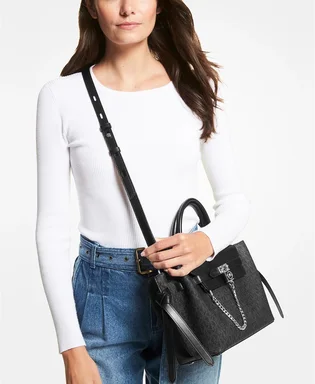 Сумка женская Michael Kors Hamilton Legacy Small Logo Black 30S2S9HS0L-BLACK-43904
