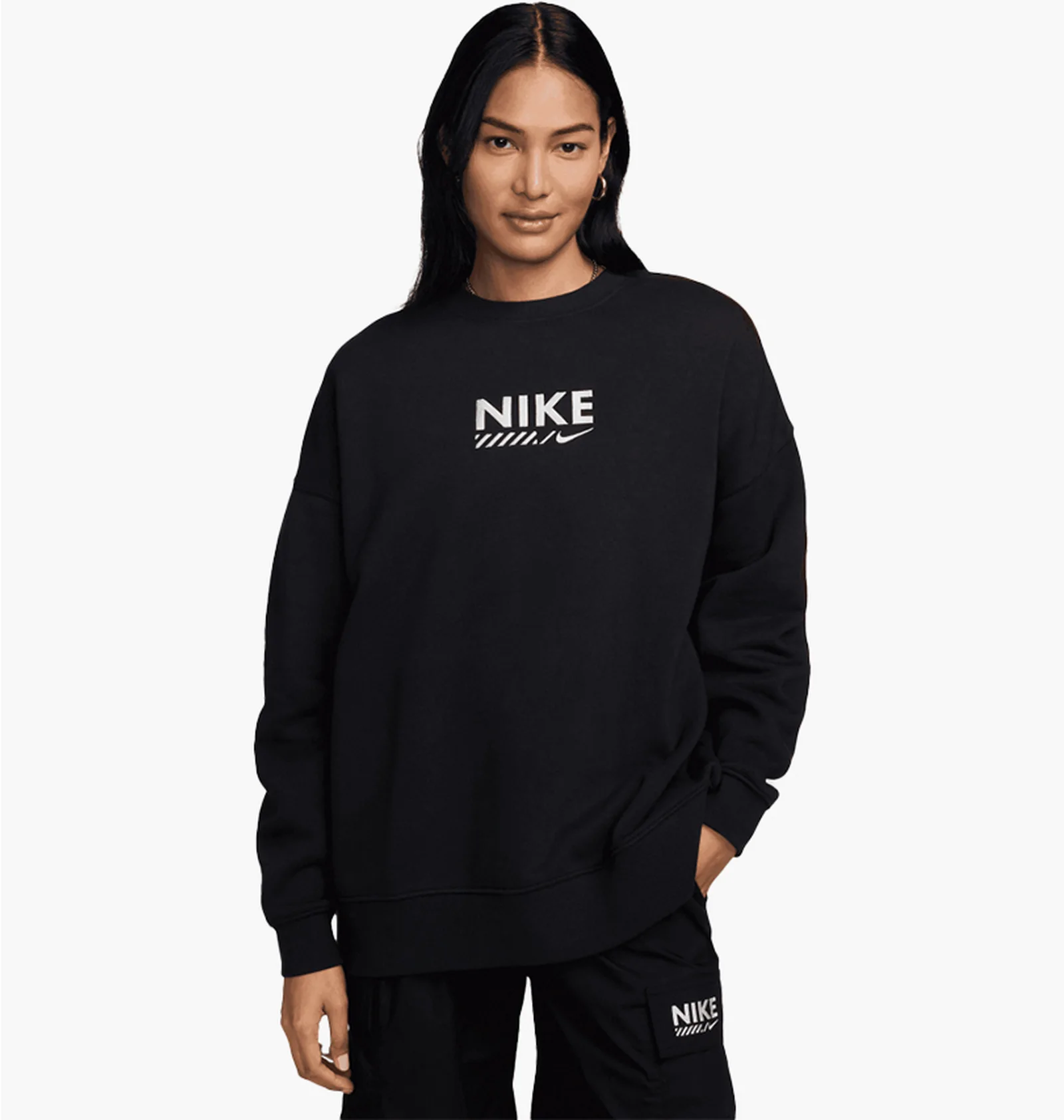 ᐉ Світшот жіночий Nike Nsw Flc Os Crew Gls Black HM4318-010