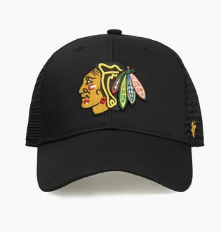 Кепка чоловіча 47 Brand Chicago Blackhawks Branson Mes Black H-Brans04Ctp-Bk