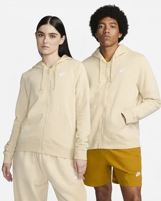 Толстовка жіноча Nike Sportswear Club Fleece WomenS Full-Zip Hoodie Beige DQ5471-126
