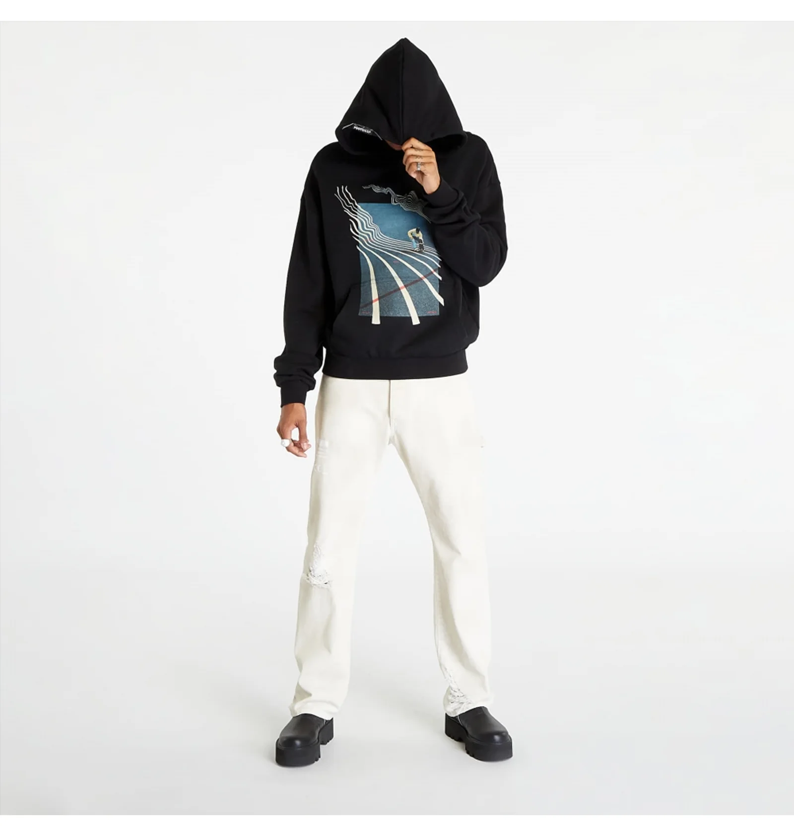 ᐉ Худі чоловіче Footshop Surfing Concrete Waves Hoodie Black