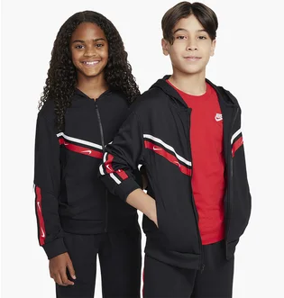 Олимпийка детская Nike K Nsw Club+ Poly Fz Hoodie Black FZ4906-010