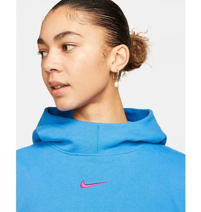 Худі унісекс Nike Sportswear Oversized Fleece Funnel-Neck Light Blue DZ5347-435