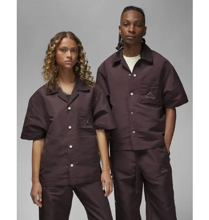 Рубашка мужская Air Jordan X A Ma Maniére MenS Warm-Up Shirt Bordo DV7460-263