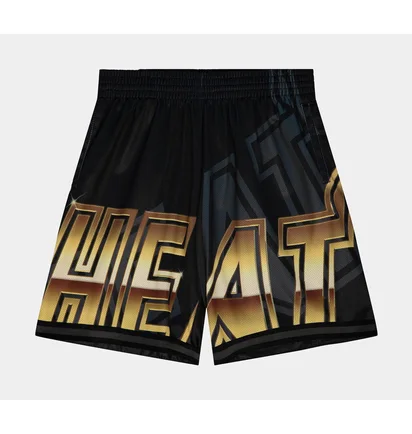 Шорти чоловічі Mitchell & Ness Nba Big Face 4.0 Fashion Short Miami Heat Black Pshr1259-Mheyypppblck