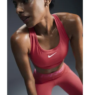 Топ женский Nike Swoosh Medium Support Pink DX6821-629