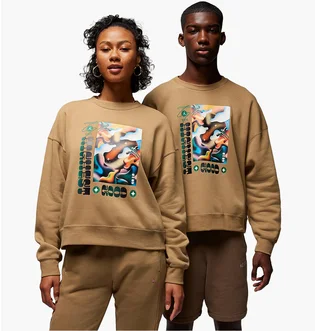Свитшот унисекс Air Jordan Artist Series By Moss Brooklyn Fleece Crew Brown FD7860-258