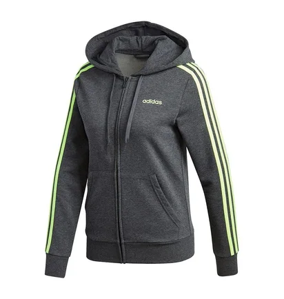 Толстовка женская Adidas Essentials 3S Fz Hd Grey GD3054