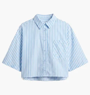 Сорочка жіноча Nike Sportswear Chill Poplin Light Blue II4228-435