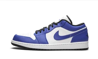 Кроссовки мужские Air Jordan 1 Low White/Blue 553558-124