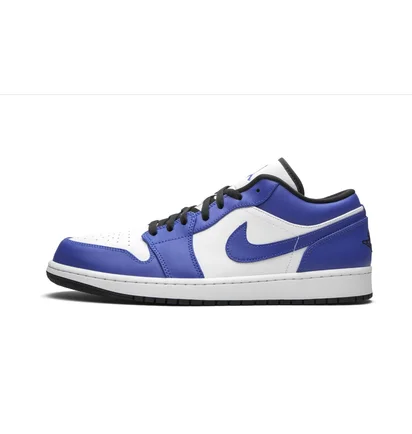 Кросівки чоловічі Air Jordan 1 Low White/Blue 553558-124