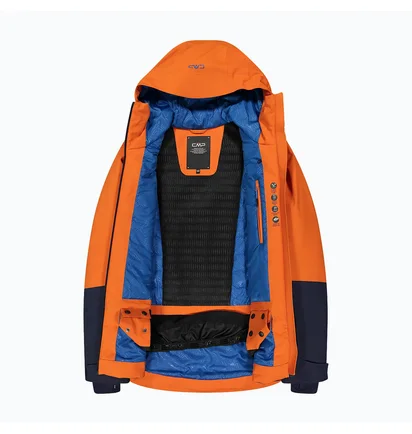 Куртка чоловіча CMP Fix Hood Twill Orange/Blue 34W2037-B595